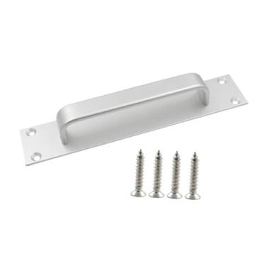 Imagem de Fenteer Maçaneta de porta maçaneta puxar com parafusos móveis para gaveta de cozinha garagem, Prata