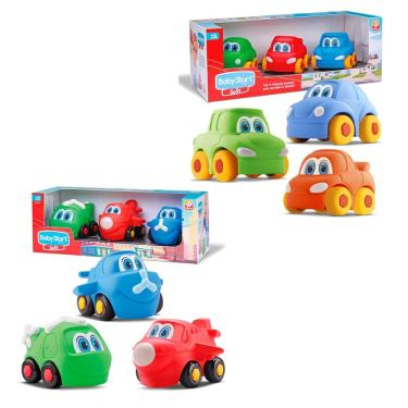 Imagem de 6 Brinquedo Vinil Infantil Carro Avião Helicóptero Carrinhos