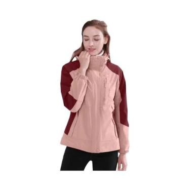 Imagem de Casaco Feminino 3 em 1 - Impermeável, À Prova de Vento e Removível par