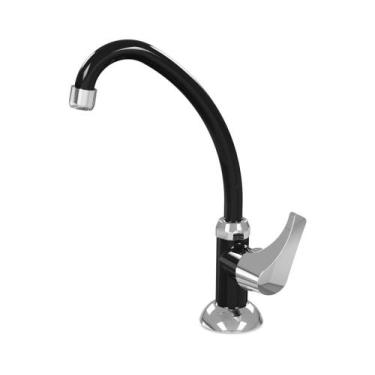 Imagem de Torneira de cozinha de bancada premium - preta cromada - Acquabios