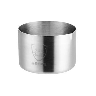 Imagem de Molheira Pote quente tempero bowlmini molho de mergulho bowlbasking preparação bowl304 tigela de cozinha de aço inoxidável com bico escorredor Jarra de Molheira(Grande)