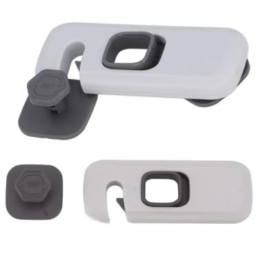 Imagem de Trava de Segurança Geladeira Armario Gaveta Kit 2 unidades Protege Criança Bebe Evita Acidente Porta Janela Fechadura Resistente Multiuso Seguro