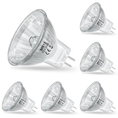 Imagem de DUMILOO Lâmpadas Mr11, Halógenas De 12 V E 35 W, 2 Pinos, Lâmpada Holofote Ftd, Base Gu4 Bipino, Regulável, 2700 K, Branco Quente, Ponta Para Paisagismo, Iluminação Destaque, Trilhos, Fibra Óptica,