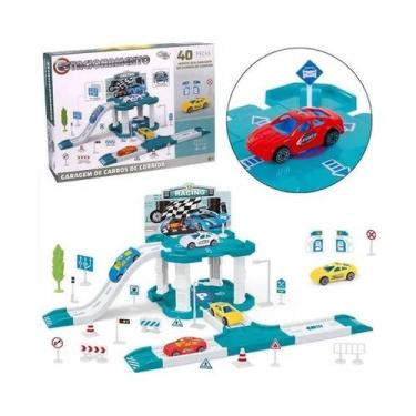 Imagem de Pista Com Estacionamento De Brinquedo Garagem Com 40 Peças - Well Kids