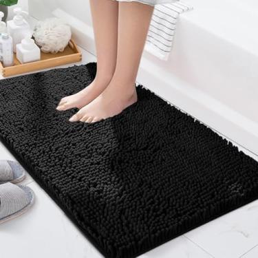 Imagem de BOANKODU Tapete de banheiro 58 x 35 cm, tapete de banho absorvente ultra macio, secagem rápida, lavável na máquina, tapete de banho antiderrapante para piso de banheiro, acessórios de decoração de