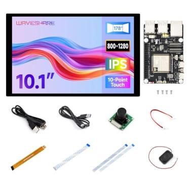 Imagem de Waveshare Placa de desenvolvimento de alto desempenho ESP32-P4, ESP32-P4 e ESP32-C6, suporta Wi-Fi 6 e Bluetooth 5/BLE, vem com LCD DSI de 10 polegadas, câmera RPi (B) e acessórios (11 itens)