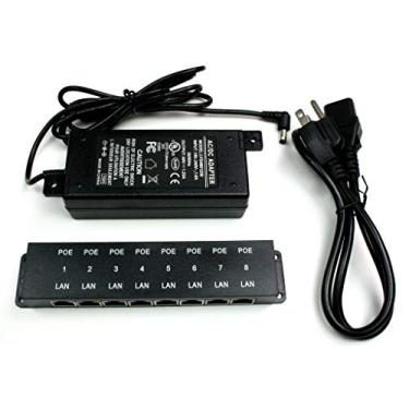 Imagem de PoE Texas Injetor De 8 Portas - Alimentação Passiva 10/100 Via Ethernet Com Fonte Ul 48V 60W 802.3Af Para Telefones Voip, Pontos Acesso Wi-Fi, Câmeras Ip, Adicione A Um Switch Não-Poe