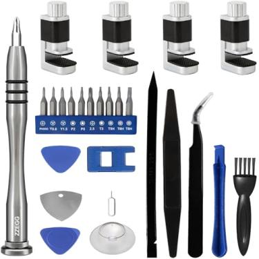 Imagem de ZZEGG 4 peças de ferramentas de reparo de tela de telefone, grampos de fixação ajustáveis, kit de ferramentas de chave de fenda compatível com iPhone, Samsung, iPad, iPod, MacBook, laptops, tablets,