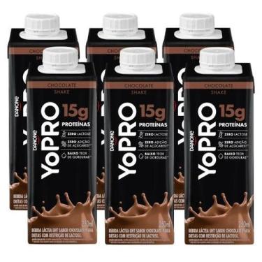 Imagem de Kit c/ 6 bebida lactea yopro chocolate 250ML danone