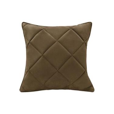 Imagem de Almofada Decorativa Nina Matelassê 48x48 Suede Caramelo - Lucadi Home
