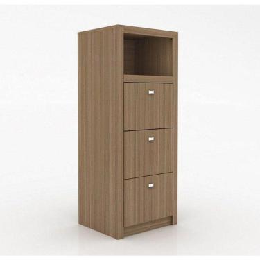 Imagem de Armário Arquivo Para Escritório Me4118 Mdp Amendoa