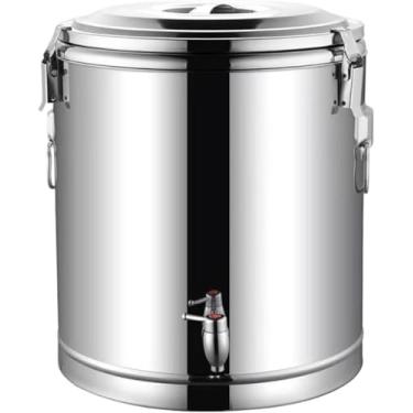 Imagem de Balde De Leite Para Lata De Leite 201 Balde De Leite De Aço Inoxidável Balde De Vinho Para Lata De Leite Com Armazenamento De Torneira Barril Selado Transporte De Leite Lata De L, Silver, 20L