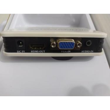 Imagem de Conversor VGA para HDMI, Adaptador Full HD 1080p, Branco