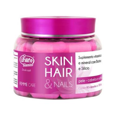 Imagem de Skin Hair & Nails 90 Cápsulas Unilife, Sem sabor