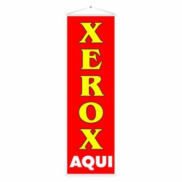 Imagem de Banner Lona Faixa Xerox Aqui Papelaria 100x30 Qualidade - DC Mult-Mídi