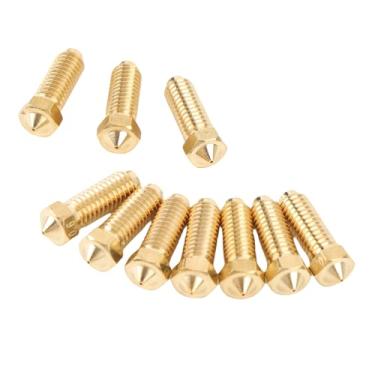 Imagem de Hyuduo 10pcs Bocal de Bocos de Bico de Impressão de Bronze 10pcs Bocais de Extrusora HOVEND Extrusora para Kobra 3 Combo S1 Com CNC Processado Alimento Liso Alta Dureza (0,8 mm)