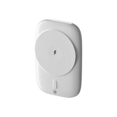 Imagem de Gshield Carregador Portátil Power Delivery até 18W 2 em 1 Wireless compatível com Magsafe para Smartphone e Apple Watch, Survivor (Branco, 10000mAh)