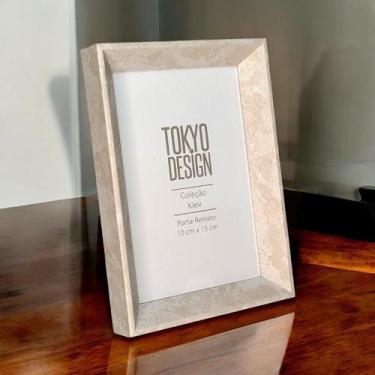 Imagem de Kit 2 Porta Retratos Basic Tokyo Design Moldura Mini 10x15cm, Mármore