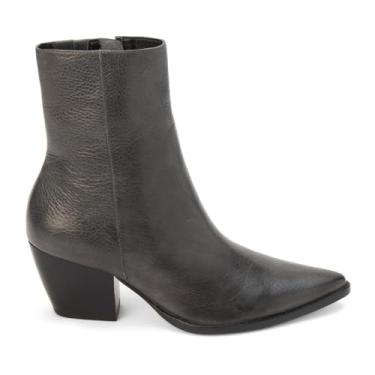 Imagem de Matisse Botas femininas casuais Caty bico fino com zíper tornozelo salto médio 5-7,6 cm - cinza, Fumê, 38