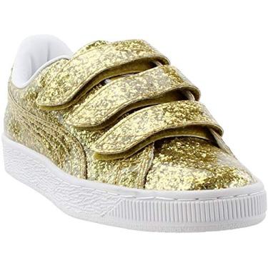 Imagem de PUMA Women's Basket Strap Glitter Gold/Gold 7 B US