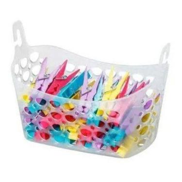 Imagem de Cesto Para Pregadores Prendedores Roupa De Pendurar Varal - Sanremo, B
