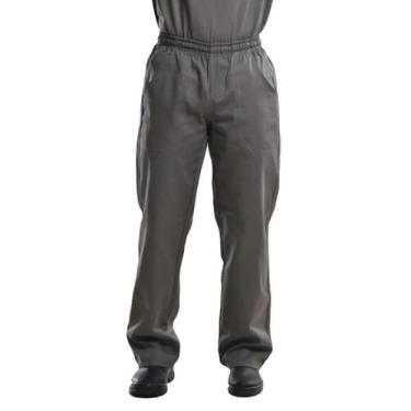 Imagem de Calça Profissional Trabalho Obra Pedreiro Elástico Total Cordão Caqui 