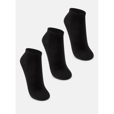 Imagem de Kit com 3 Meias Cano Curto Unissex Lisa - Puket, 40 A 44