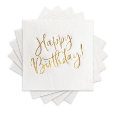 Imagem de Toalha descartável para hóspedes, Morgiana pacote com 50 toalhas de mão de papel guardanapos, macias e absorventes, guardanapo para jantar, cozinha, banheiro, festas, casamentos, Happy Birthday