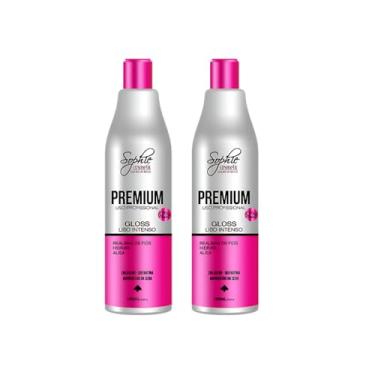 Imagem de Kit Gloss Progressiva Premium, 2 Litros, Sem Formol, Queratina e Colágeno, Alisamento Intenso