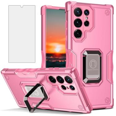 Imagem de Asuwish Capa de celular para Samsung Galaxy S24 Ultra 5G com protetor de tela de vidro temperado e suporte de anel fino com suporte híbrido rígido acessórios para celular S24Ultra 24S S 24 24Ultra