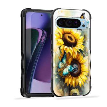 Imagem de EFGWSDER Capa para Pixel 10 Pro XL, [camada dupla] [proteção contra quedas de grau militar de 3,5 m] Capa resistente à prova de choque para Google Pixel 10 Pro XL 6,8 polegadas 2025, borboleta de