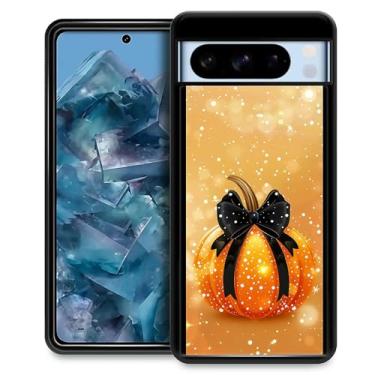 Imagem de XUANWENPA Capa para Google Pixel 7A, o design preto é brilhante, antiqueda e à prova de poeira, Bow Pumpkin.