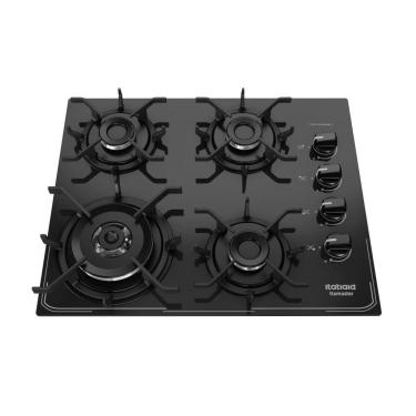 Imagem de Cooktop 4 Bocas Itatiaia Tripla Chama Preto A Gás Em Aço Inox E Trempes Em Ferro Fundido Itamaster - Bivolt