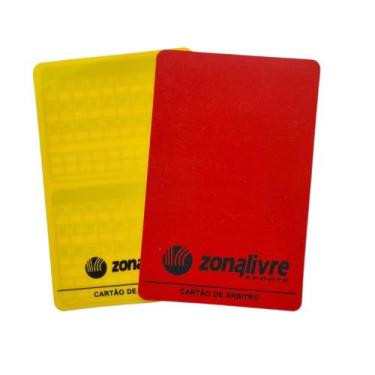 Imagem de Cartão Oficial de Árbitro Liso para Futebol de Campo Zona Livre