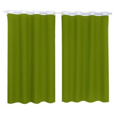Imagem de Cortina Tecido Oxford Faixa Branco 2,50M X 3,00M Verde-Limão - Campari