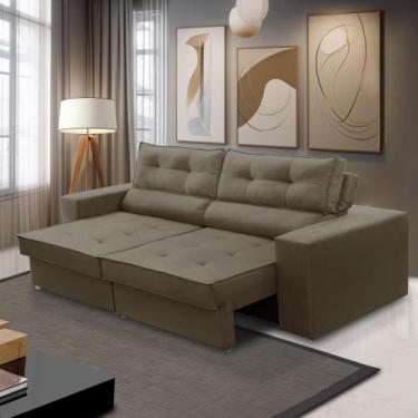 Imagem de Sofá Retrátil e Reclinável 2 lugares 1,90m com Molas Milena Suede Capp