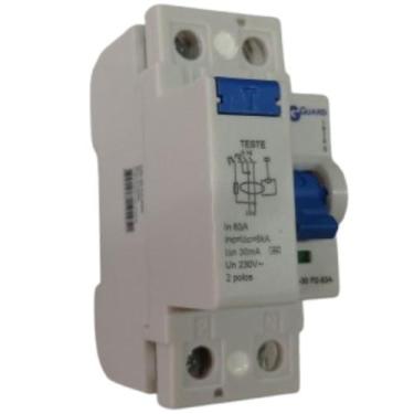 Imagem de Interruptor Diferencial Disjuntor Bipolar DR-63A Residencial Fase e Ne