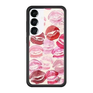 Imagem de Wildflower Capas - Compatível com Samsung Galaxy S25 | Amortecedor preto protetor, certificado de teste de queda de 1,2 m, pequenas empresas de propriedade feminina | Kensington Collab - batom branco