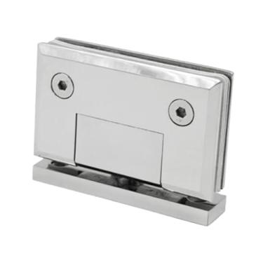 Imagem de Generic Dobradiça para porta de chuveiro de vidro, braçadeira para gabinete superior e inferior, porta de vidro para chuveiro com posicionamento de 90 graus, Hipotenusa Polida