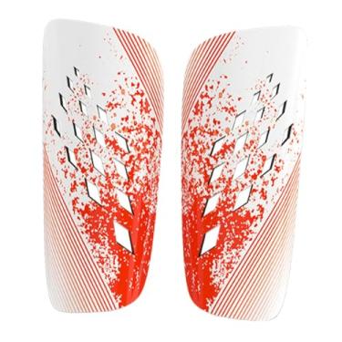 Imagem de Generic 2 peças caneleiras de futebol proteção de perna equipamento de proteção protetores caneleiras de futebol equipamentos para acessórios de, Laranja