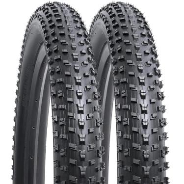 Imagem de YUNSCM 2 peças de pneus Fat E-Bike 61.0 cm 24 x 3.0/76-507 compatíveis com pneus de bicicleta de montanha 24x3 24x3.0 (Y-1000)