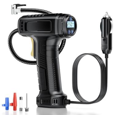 Imagem de Dnil Compressor De Ar Portátil Para Encher Pneus, Bomba Automática 150 Psi Com Lanterna Led E Medidor Pressão Digital