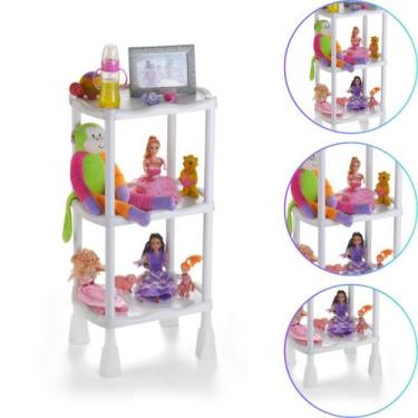 Imagem de Prateleira Organizador retangular 3 andares Cor Marmore - injeplastec