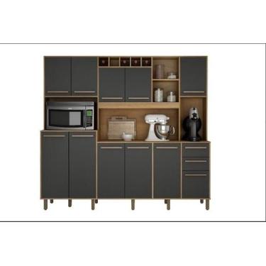 Imagem de Armario cozinha valdemoveis petra cinamomo/grafite