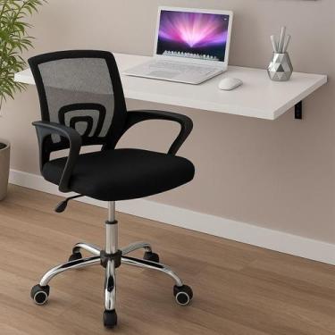 Imagem de Mesa Dobrável de Parede Cadeira de Escritório Giratória Ergonômica - D