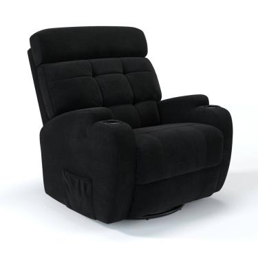 Imagem de Poltrona do Papai Reclinável Elétrica com Base Giratória e Balanço em Tecido Bouclé Damie