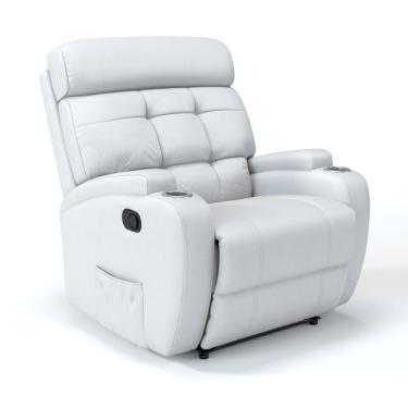 Imagem de Poltrona do Papai Reclinável Manual em Couro Bovino Damie