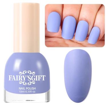 Imagem de Esmalte fosco de secagem rápida para verniz de arte de unhas, esmalte de veludo com efeito de névoa, 10,4 ml (azul-celeste, 18, 10 ml)