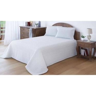 Imagem de Cobre Leito Colcha Branca Kit Classic Versatil Casal Queen
