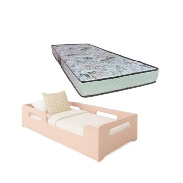 Imagem de Cama Montessoriana Solteiro Infantil Princesa - P/Crianças C/Colchão D23 Gazin - Rosa
